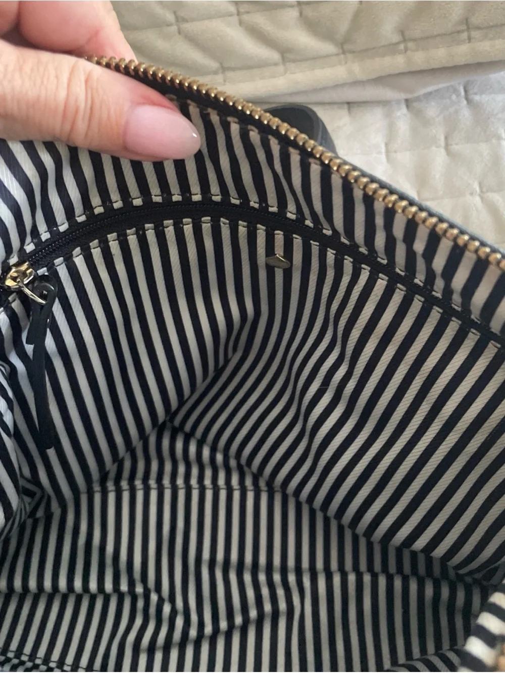 kate spade Black Pebbled Leather Crossbody with Gold Hardware